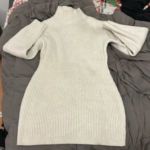 WOMENS L | CASHMERE WHITE DRESS/ SWEATER